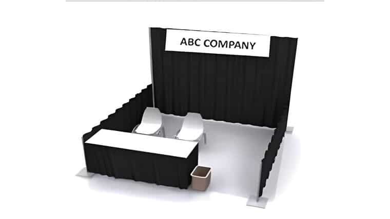 8″ x 14″ Printed Exhibitor Sign – White | Rental