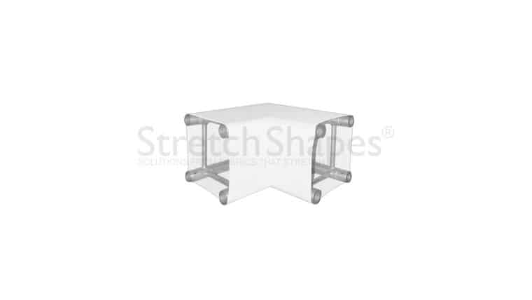 90° White 2-Way 12″ Box Truss Corner Cover | Rental