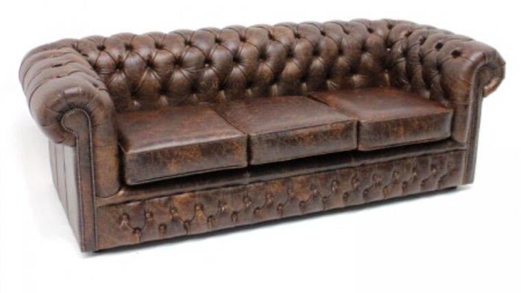 Chesterfield Sofa Three Seater – Brown | Rental Chesterfield Sofa Three Seater – Brown | Rental
