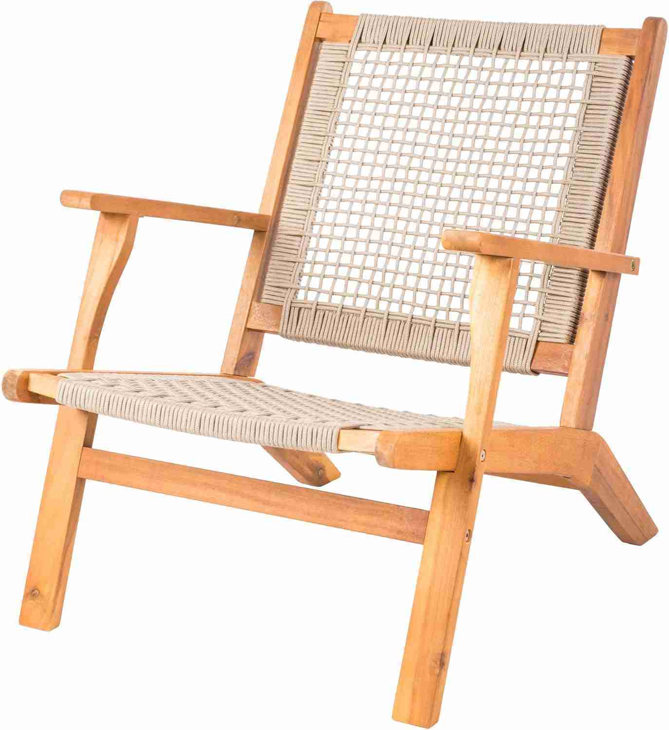 Patio Sense 62773 Vega Natural Stain Outdoor Chair Acacia Wood Construction Hand Woven Seat Mid Century Design Comfortable Reclining Armchair Patio Lawn Garden Backyard Deck – Ecru Cording : Patio, Lawn & Garden | Rental Patio Sense 62773 Vega Natural Stain Outdoor Chair Acacia Wood Construction Hand Woven Seat Mid Century Design Comfortable Reclining Armchair Patio Lawn Garden Backyard Deck – Ecru Cording : Patio, Lawn & Garden | Rental