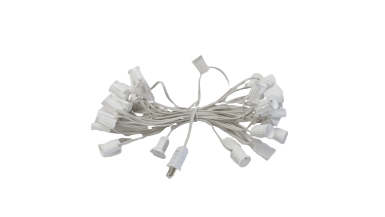 50′ White String C7 – LED Clear Bulb String Lights Kit | Rental