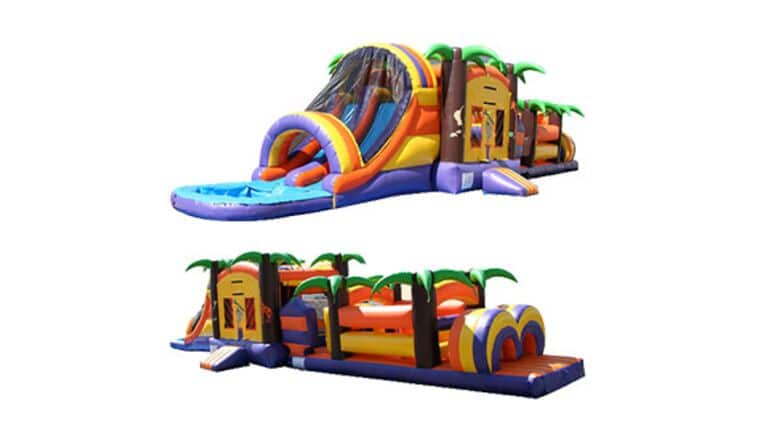 53′ Extreme Paradise Inflatable Obstacle Wet/Dry | Rental