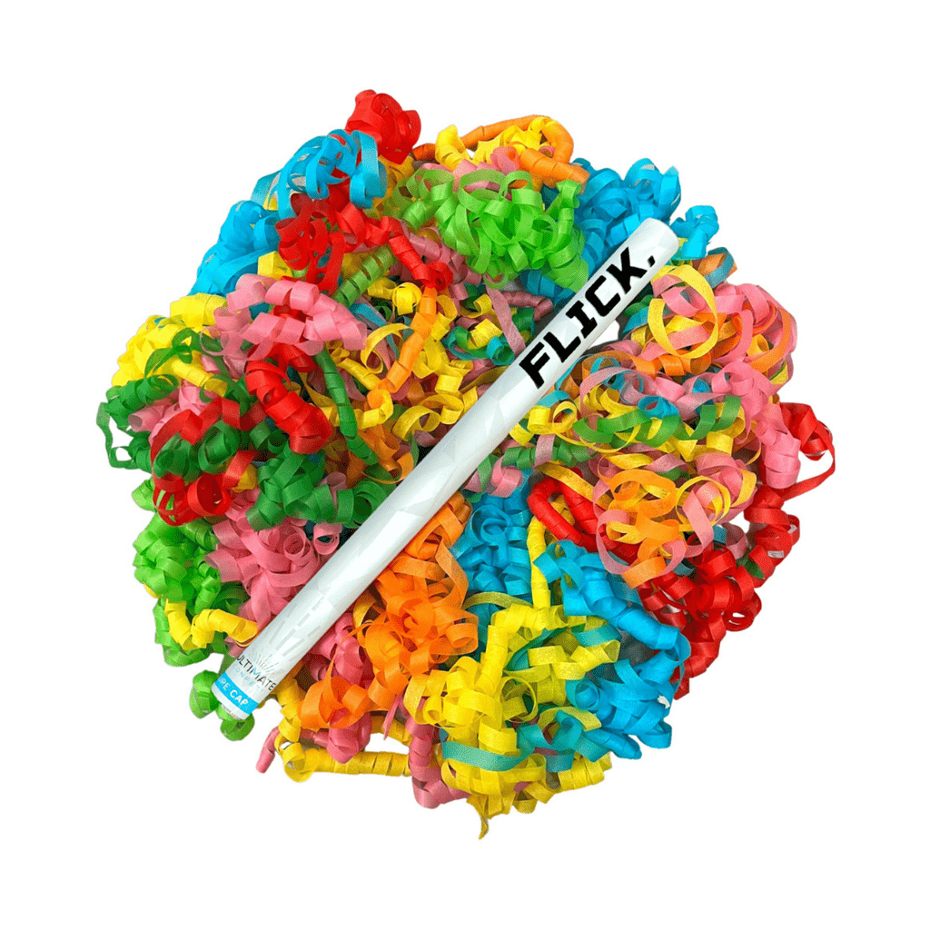 Multicolor Rainbow Streamer Flick Stick – 14″ (Pack of 8) | Rental