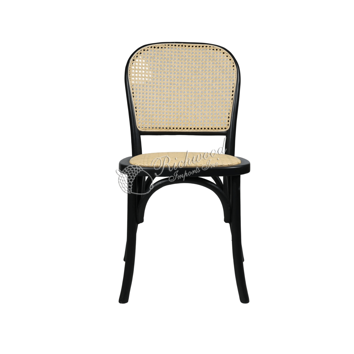 EMILY – Stackable w/Rattan Seat- Black | Rental EMILY – Stackable w/Rattan Seat- Black | Rental