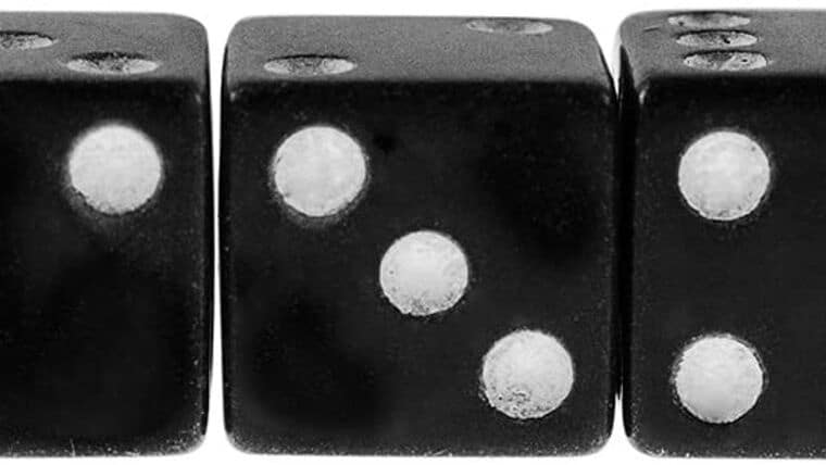 Part – 16mm Black Rounded Casino Dice | Rental