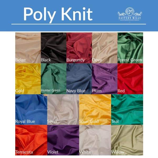 21ft Poly Knit Cloth Drape Panel w/ Sewn Rod Pocket (IFR) by Eastern Mills | Rental
