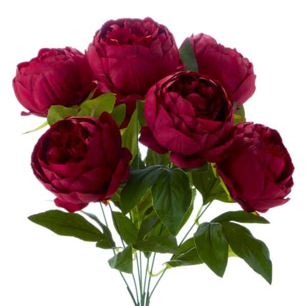 Decostar™ Artificial English Rose Bunch 18½” Burgundy | Rental Decostar™ Artificial English Rose Bunch 18½” Burgundy | Rental