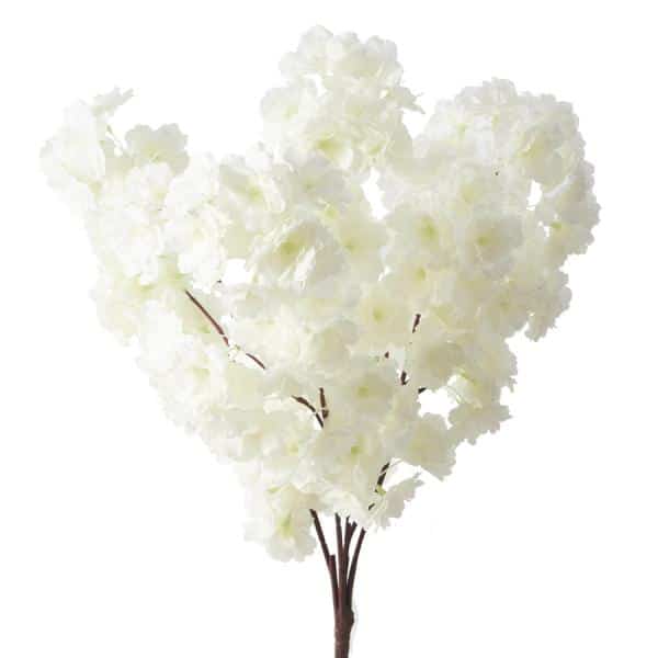 Decostar™ Artificial Flower w/ Greenery Stem Ivory | Rental Decostar™ Artificial Flower w/ Greenery Stem Ivory | Rental