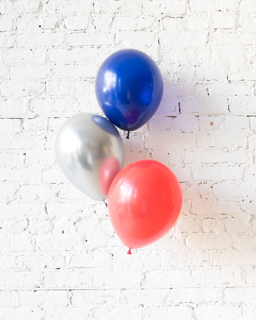 Red, Blue and Silver Palette 11in Balloons – bouquet of 3 | Rental Red, Blue and Silver Palette 11in Balloons – bouquet of 3 | Rental