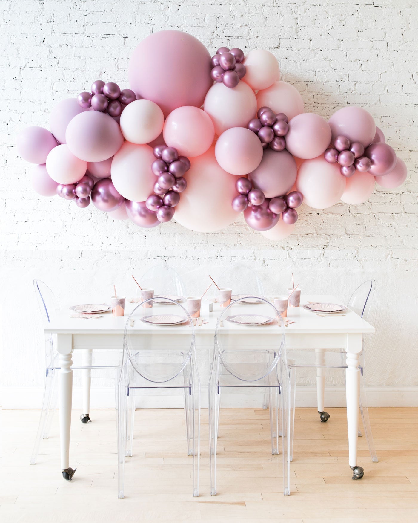 Modern Mauve – Backdrop Balloon Garland Install Piece | Rental Modern Mauve – Backdrop Balloon Garland Install Piece | Rental