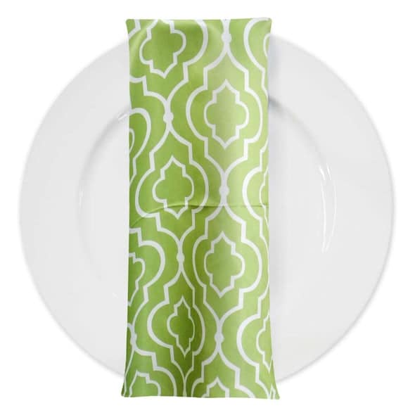 Gatsby Print (Lamour) Table Napkin in Avocado | Rental