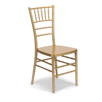 EnvyChair™ Elegant Resin Chiavari Chair with Premium Steel Frame – Gold | Rental