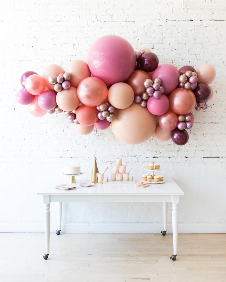 Berry Blush – Backdrop Balloon Garland Install Piece | Rental