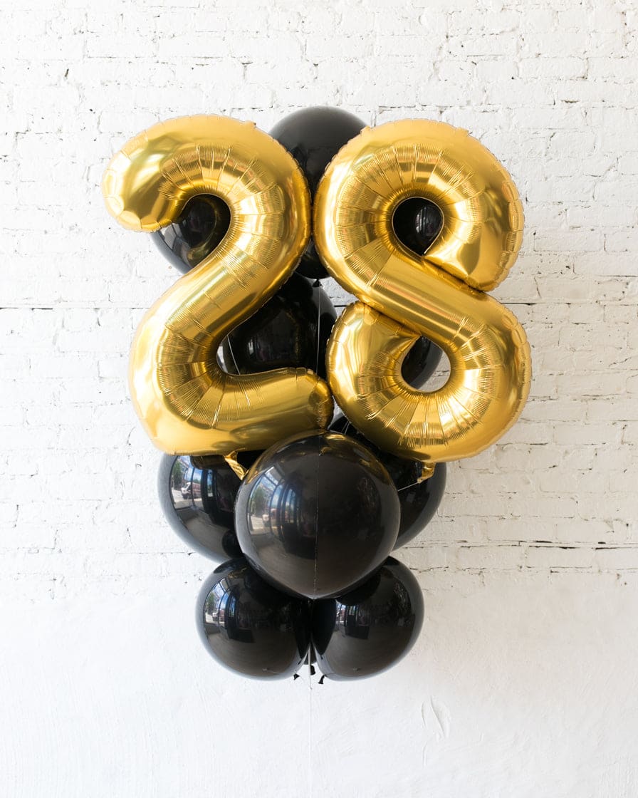 Couture – Foil Number and latex Balloons – 13 balloons | Rental