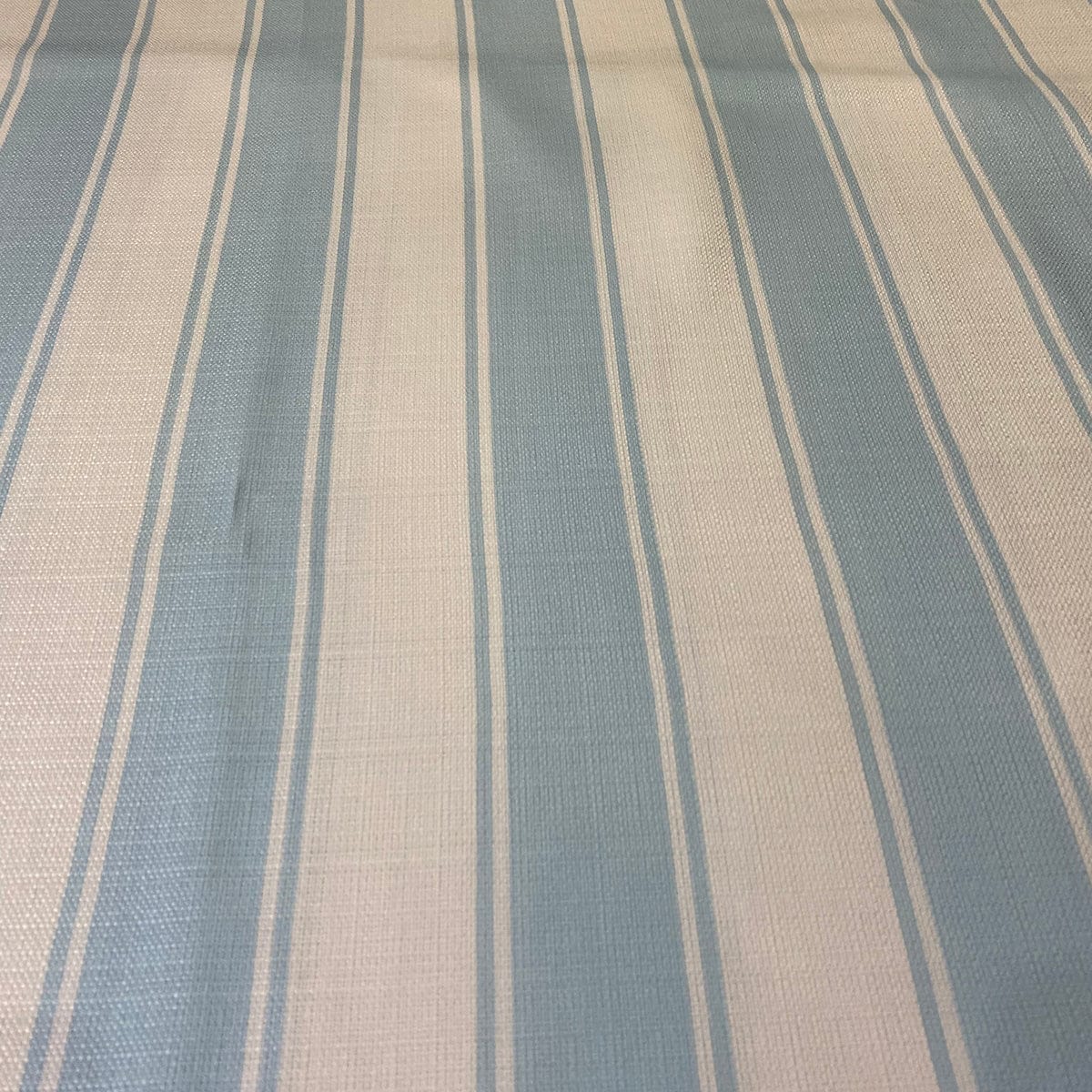 Cabana Stripe (Slub Print) Wholesale Fabric in Lt Blue / White | Rental