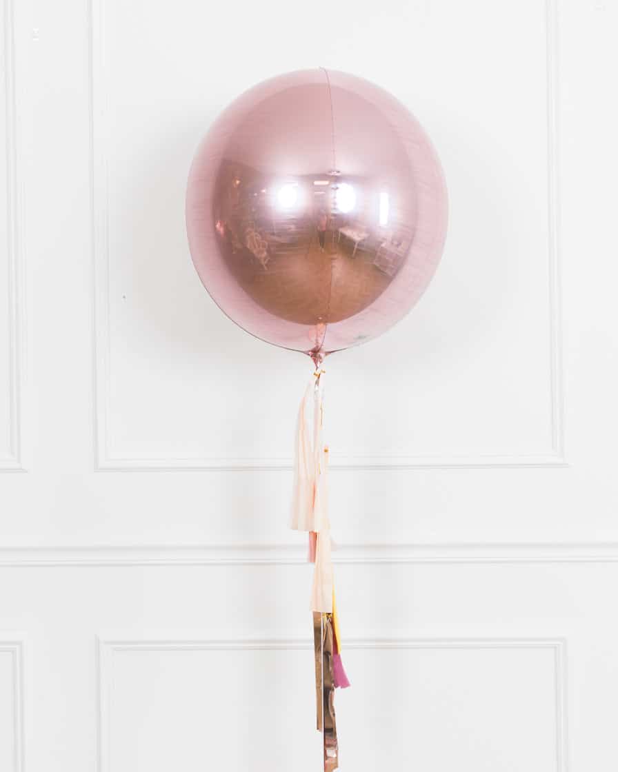 Boho Rainbow – 21in Orb Foil Balloon with Half-Tassel | Rental Boho Rainbow – 21in Orb Foil Balloon with Half-Tassel | Rental