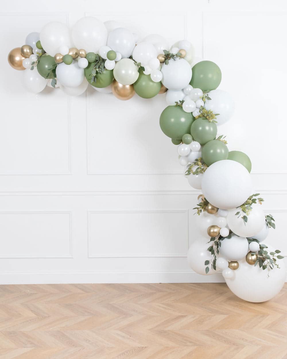 Botanical – Balloon Garland Install Piece with Greenery -12ft | Rental