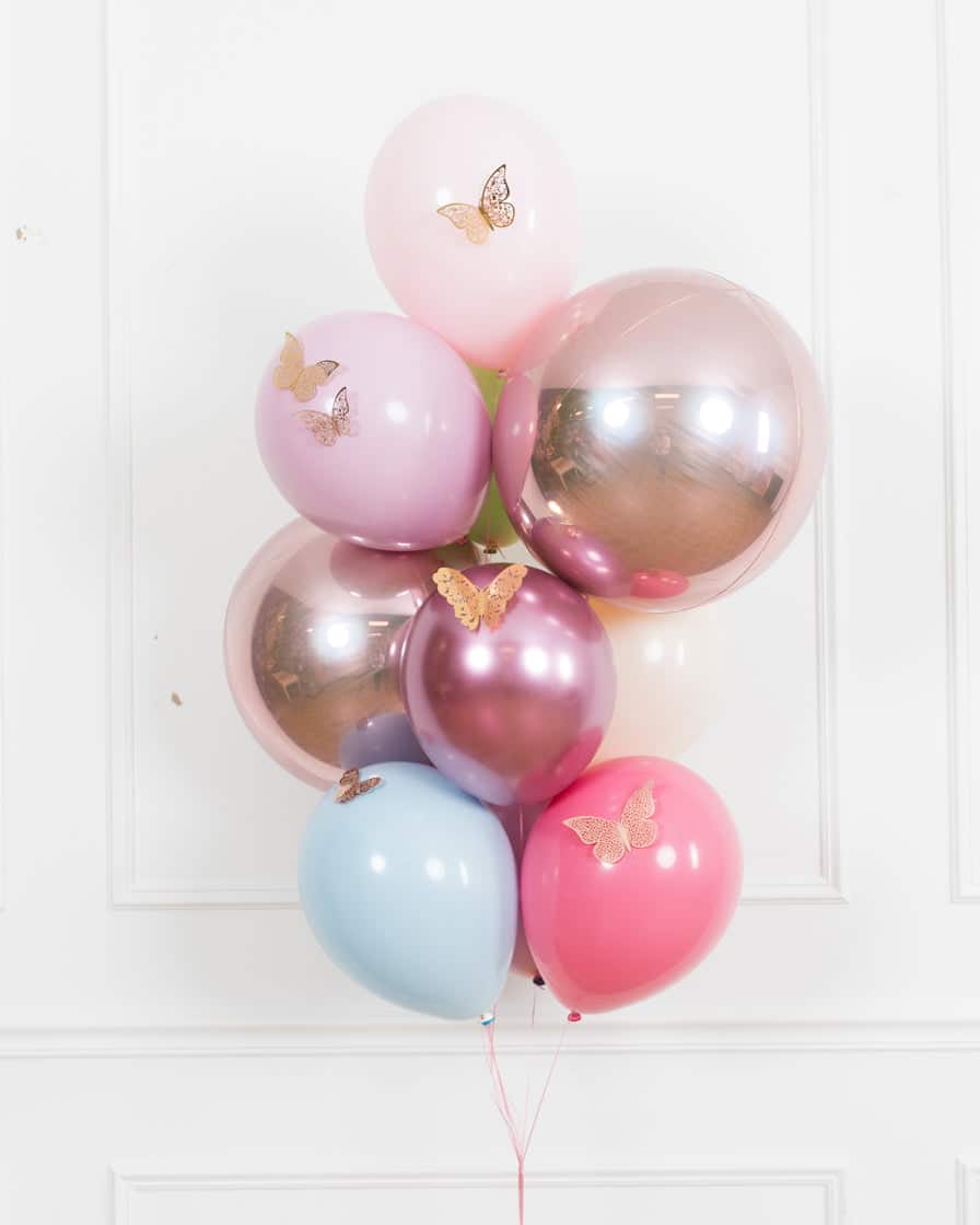 Butterfly Garden – Orbs and 11in Balloons – bouquet of 10 | Rental Butterfly Garden – Orbs and 11in Balloons – bouquet of 10 | Rental