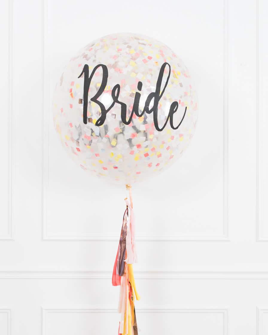 Citrus – BRIDE Confetti Giant Balloon with Tassel | Rental Citrus – BRIDE Confetti Giant Balloon with Tassel | Rental