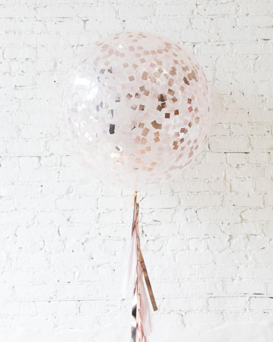 Modern Mauve – Confetti Giant Balloon with Tassel | Rental Modern Mauve – Confetti Giant Balloon with Tassel | Rental