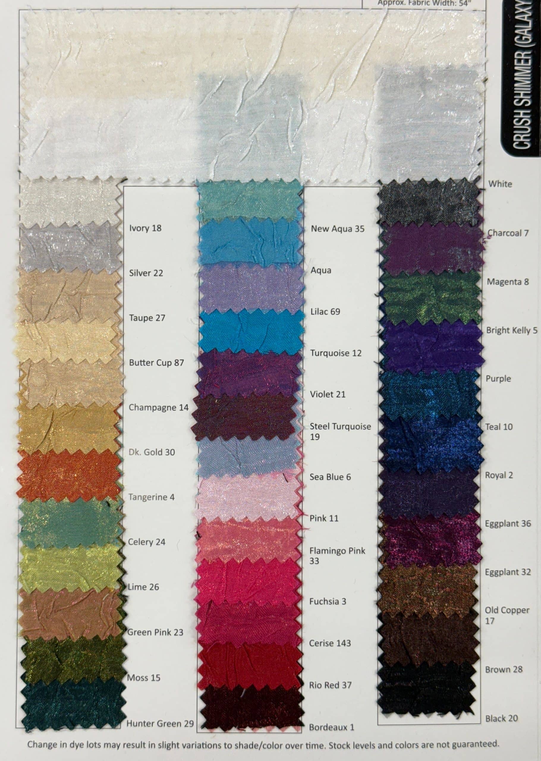 Crush Shimmer (Galaxy) Wholesale Fabric in Purple | Rental