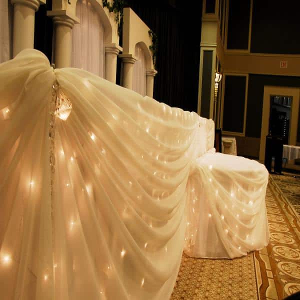 Fairy Light Head Table Decoration Kit – 16 Foot (8 Person) | Rental