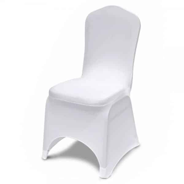 210 GSM Better Quality/Best Value Spandex (Lycra) Banquet & Wedding Chair Cover By Eastern Mills – White | Rental