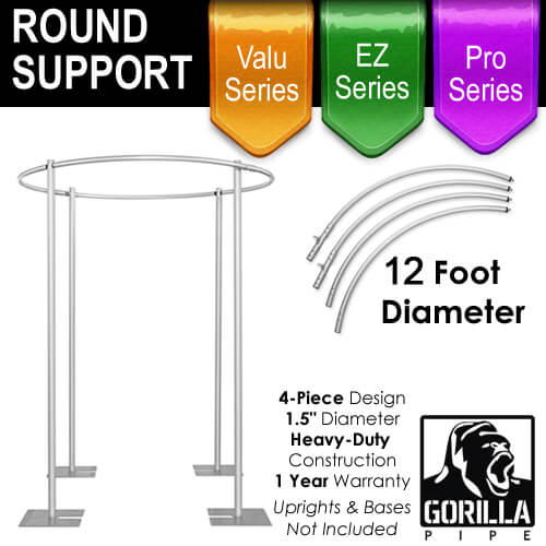 12ft Round Four Post Drape Support for 4-Post Canopy – 8 Piece | Rental 12ft Round Four Post Drape Support for 4-Post Canopy – 8 Piece | Rental