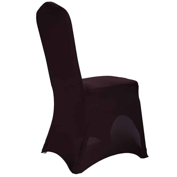 200 GSM Grade A Quality Spandex (Lycra) Banquet & Wedding Chair Cover By Eastern Mills in Chocolate Brown Color | Rental 200 GSM Grade A Quality Spandex (Lycra) Banquet & Wedding Chair Cover By Eastern Mills in Chocolate Brown Color | Rental