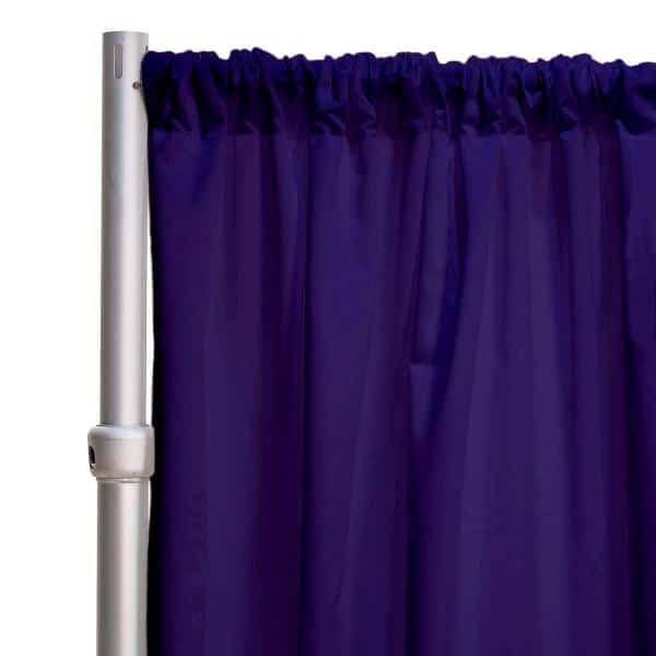 *FR* LUXE Satin Drape Panel by Eastern Mills (59″ Wide) w/ 4″ Sewn Rod Pocket – Majestic Purple | Rental