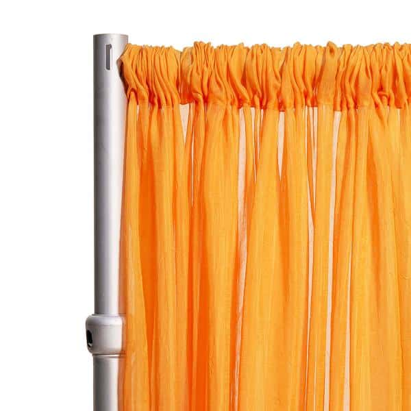 *FR* 10ft Wide Sheer Voile Curtain Panel by Eastern Mills w/ 4″ Pockets – Orange | Rental *FR* 10ft Wide Sheer Voile Curtain Panel by Eastern Mills w/ 4″ Pockets – Orange | Rental