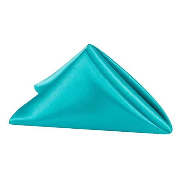Sleek Satin Napkin 20″x20″ – Aqua Blue | Rental Sleek Satin Napkin 20″x20″ – Aqua Blue | Rental