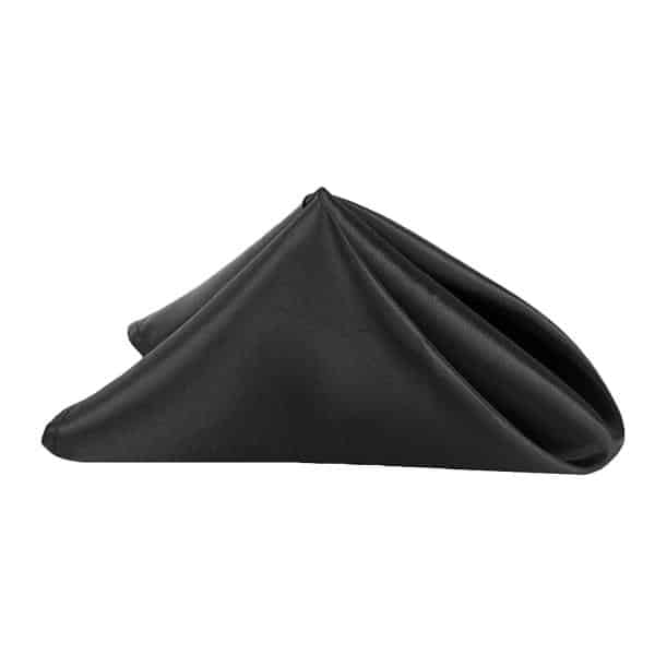 Sleek Satin Napkin 20″x20″ – Black | Rental Sleek Satin Napkin 20″x20″ – Black | Rental
