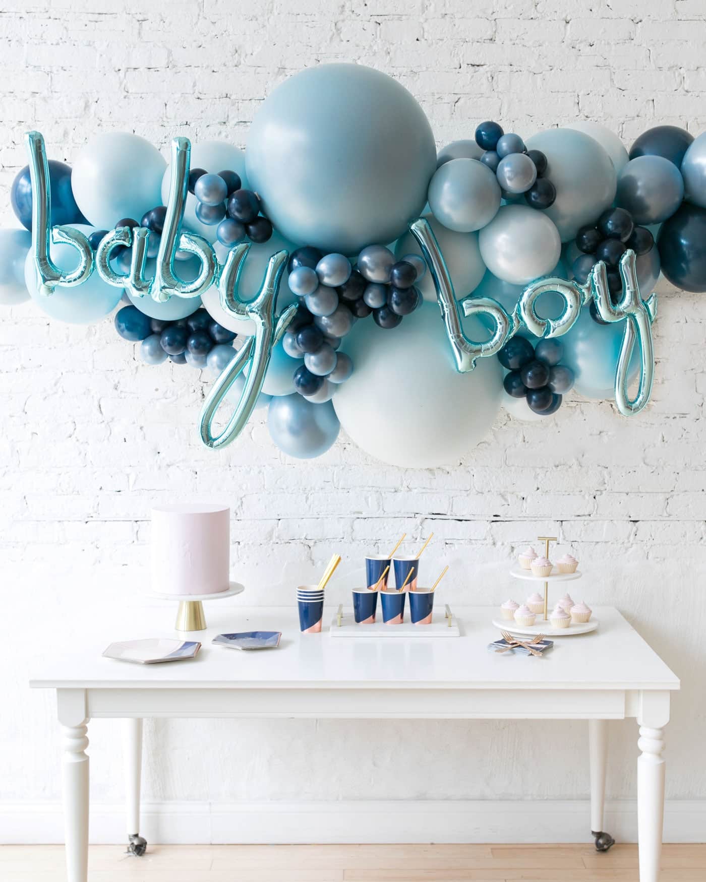 Soft Blue Palette BABY BOY Balloon Garland | Rental Soft Blue Palette BABY BOY Balloon Garland | Rental