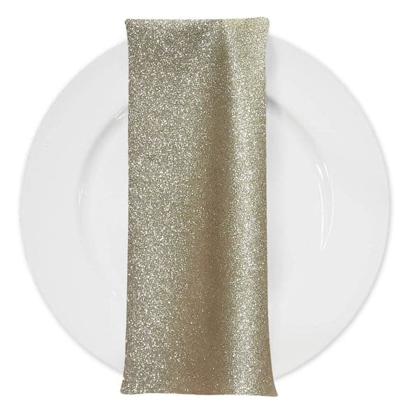 Glam & Glits Table Napkin in Champagne | Rental