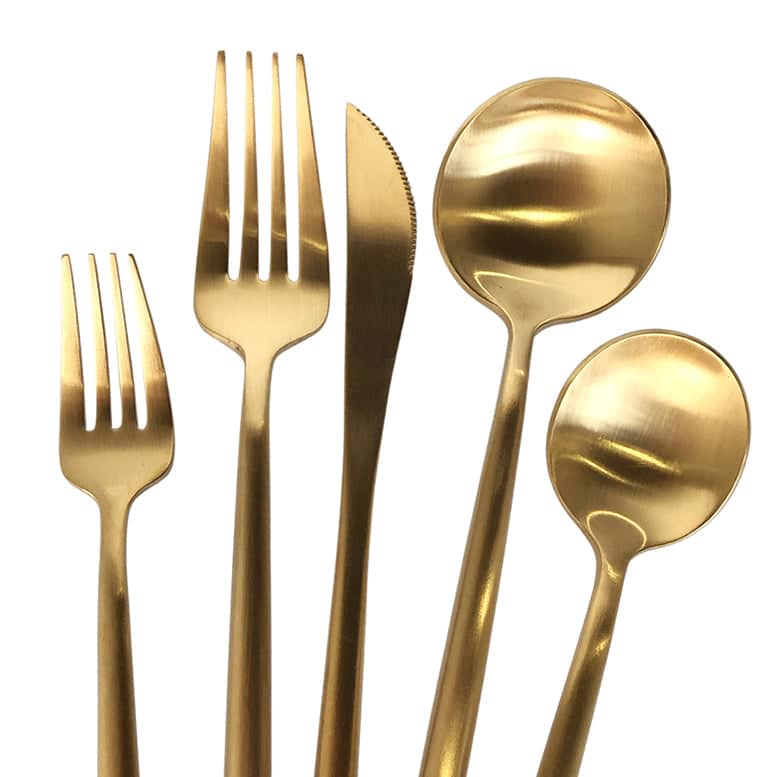 Luna Klasik Flatware/Cutlery in Gold | Rental