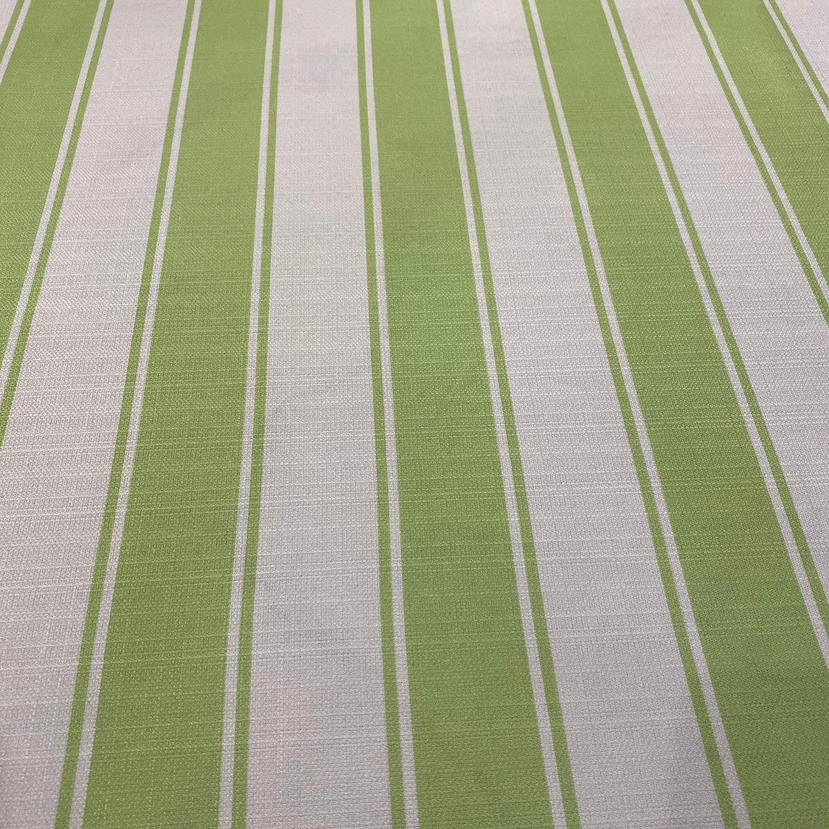 Cabana Stripe (Slub Print) Wholesale Fabric in Green / White | Rental