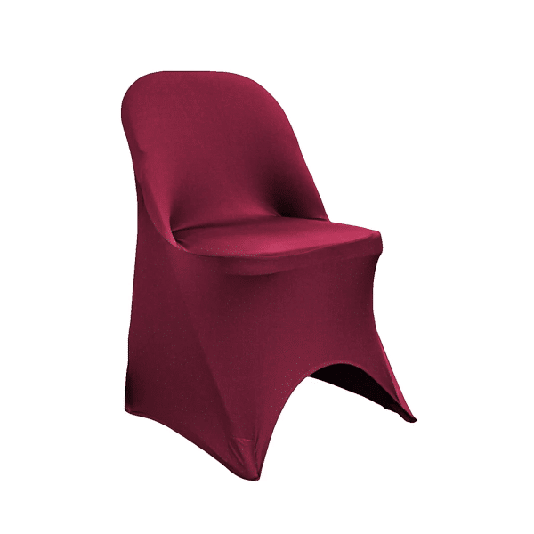 200 GSM Grade A Quality Folding Chair Cover By Eastern Mills – Spandex/Lycra – Burgundy | Rental
