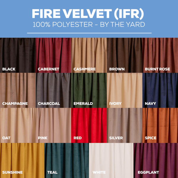 Fire Velvet (IFR) – 100% Polyester – By The Yard – 60″ Width | Rental Fire Velvet (IFR) – 100% Polyester – By The Yard – 60″ Width | Rental