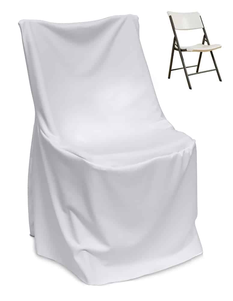 Poplin Lifetime (Square Top) Plastic Folding Chair Cover – Basic Quality | Rental