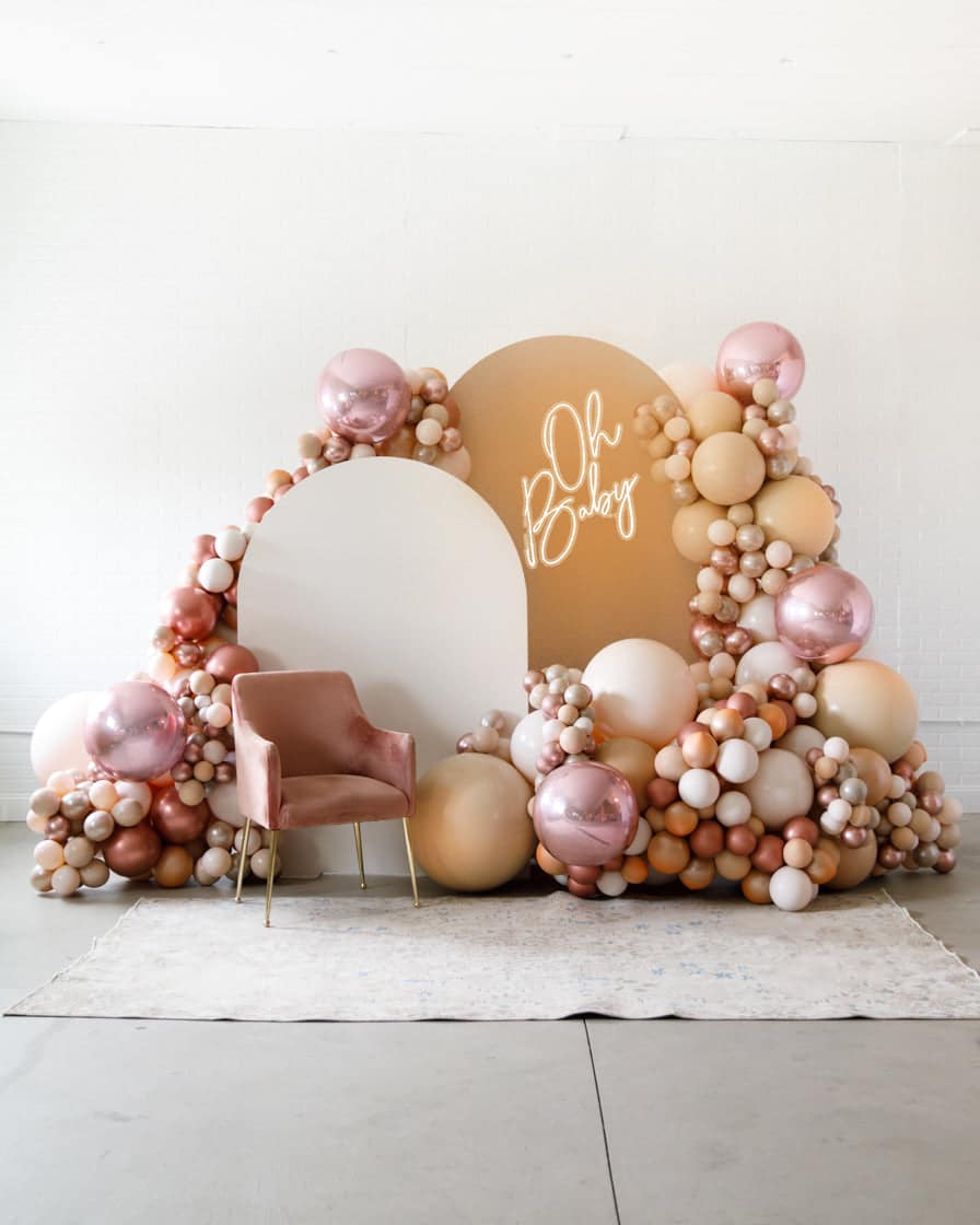 Glam Tan – The Cabriole Set with Neon Sign | Rental Glam Tan – The Cabriole Set with Neon Sign | Rental