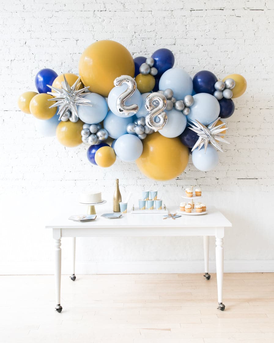 Mid Century Hues – Number Backdrop Balloon Garland Install Piece | Rental