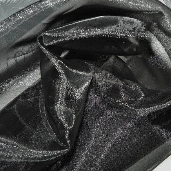 Crystal Organza Wholesale Fabric in Black | Rental
