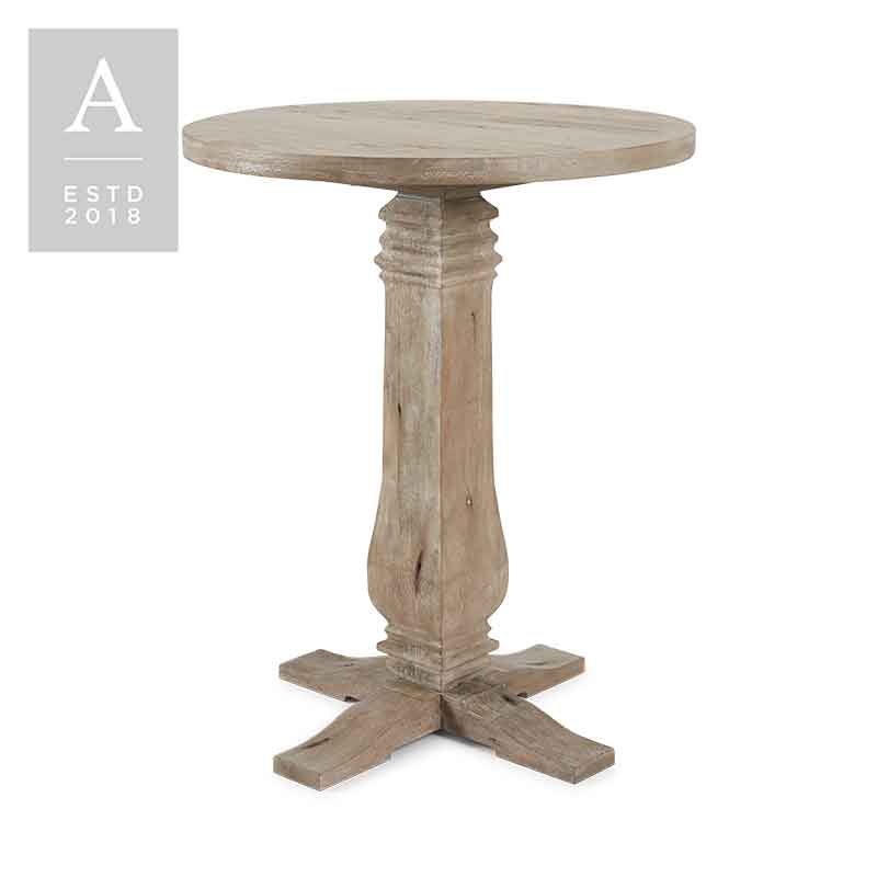Rustico Grey Round Cocktail Table | Rental Rustico Grey Round Cocktail Table | Rental