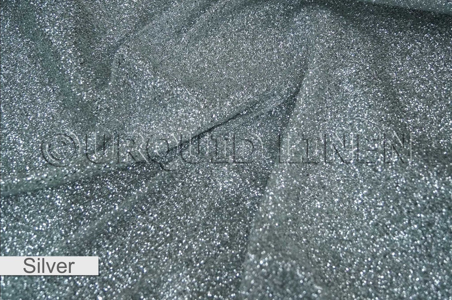 138pcs – Confetti Metallic – 6″x108″ Sash w/ Straight Ends – Silver | Rental