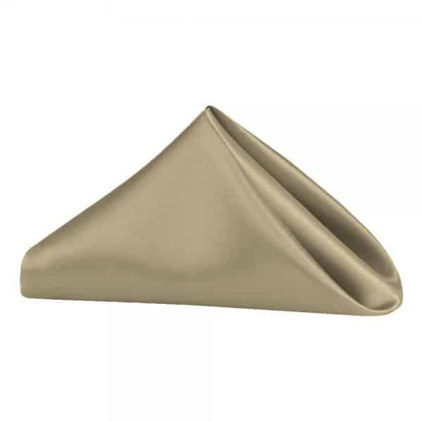 Sleek Satin Napkin 20″x20″ – Taupe | Rental Sleek Satin Napkin 20″x20″ – Taupe | Rental