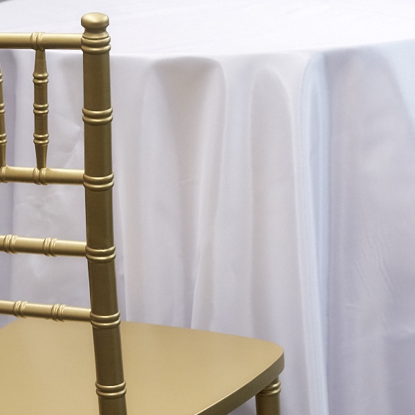 WHITE – *FR* Taffeta Tablecloth by Eastern Mills – Many Size Options | Rental