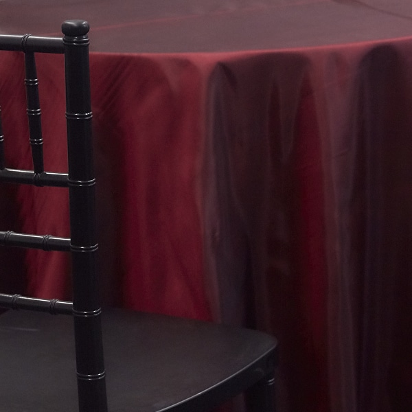 BURGUNDY – *FR* Taffeta Tablecloth by Eastern Mills – Many Size Options | Rental