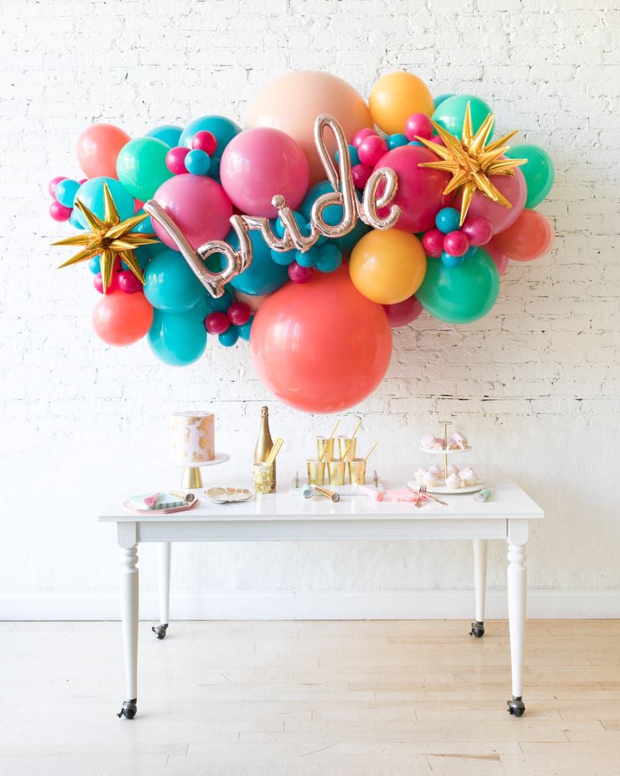 Tropical Time – BRIDE Backdrop Balloon Garland Install Piece | Rental