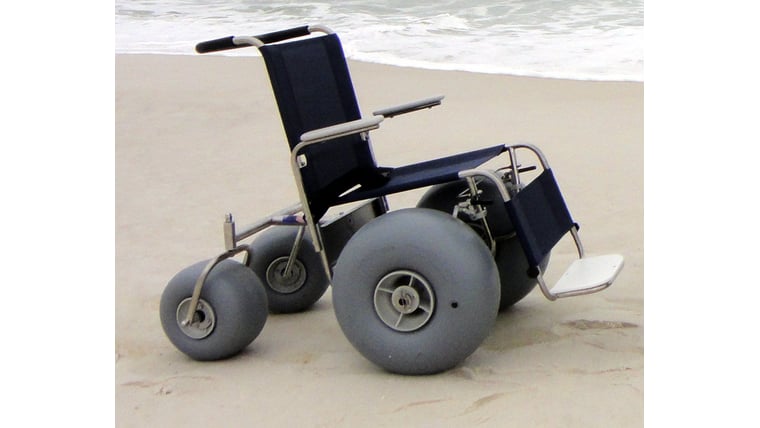Debug Beach Wheelchair Swivel Back Wheels | Rental Debug Beach Wheelchair Swivel Back Wheels | Rental